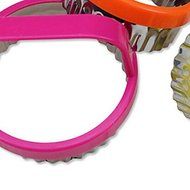 Sher Set Of 3 Stainless Steel Handle Fancy Scalloped Edge Cookie Cutter Set Pastry Cutter N4