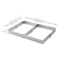 Hanperal Adjustable Square Stainless Steel Mousse Cake Square Cake Ring Bakeware Tool N3