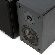 Micca MB42 Bookshelf Speakers With 4-Inch Carbon Fiber Woofer and Silk Dome Tweeter (Black, Pair) N2