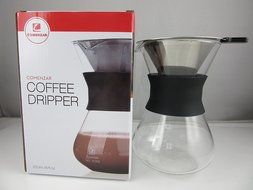 Clever Coffee Dripper Pure Over Coffee Maker Permanent Reusable Stainless Steel Coffee Filter Brewer Pyrex Glass... N11