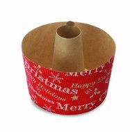 Welcome Home Brands Christmas Tube Pan Bundt Merry Large, 5.9-Inch Diameter by 3.9-Inch Height, One Case of 75...