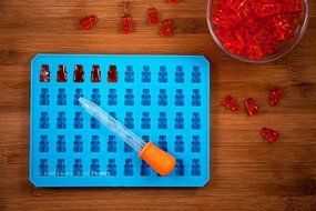 2 Pack Premium Gummy Bear Molds (makes 100 bears!) *PLUS 2 BONUS easy droppers AND Recipe Ebook with QuickStart... N6