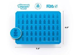 2 Pack Premium Gummy Bear Molds (makes 100 bears!) *PLUS 2 BONUS easy droppers AND Recipe Ebook with QuickStart... N7