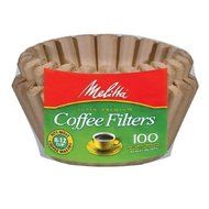 Melitta Basket Coffee Filters, Natural Brown, 8-12 Cup 100 Ea Pack of 2