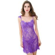 PHOTNO Women Lace Underwear Sleepwear Nightwear Dress G-String N7