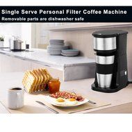 Coffee Machine Yummy Sam® Professional Coffee Maker Single Serve Personal Filter Dispensing Coffee Machine 2 in... N6