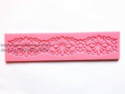 New! Silicone Lace Mould for Fondant Cake Sugar Paste Cake Decoration 21*5.1*0.4cm 43g 012