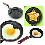 Cute Star Utility Mini Poached Egg/Cake Pan Nonstick Cast Iron Skillet/4.7*5.5'' N2