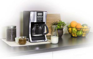 Mr. Coffee BVMC-SJX33GT-AM 12-Cup Programmable Coffee Maker with Thermal Carafe Option, Chrome, FFP Packaging N2