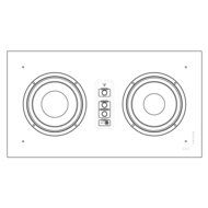 DLS Flatsub Stereo-One White Bluetooth 2.1 Class D Amplifier Active Subwoofer N2