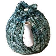 Teapot Cozy blue teal measuring tape for 5-8 cup teapot #346 N3
