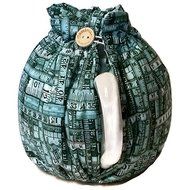 Teapot Cozy blue teal measuring tape for 5-8 cup teapot #346 N4