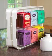 YouCopia TeaStand 100+ Tea Bag Organizer, Bright White N3