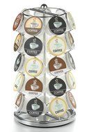 Meelio Kitchen Organizing Chrome 35 K-Cup Carousel Keruig K-Cup Holder