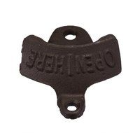 Bottle Opener,Morecome 1Pcs Rustic Cast Iron OPEN HERE Wall Mounted Beer Bottle Opener N3