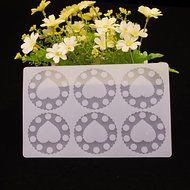 Y&amp;XL&amp;H Love Heart Circle Shape Chocolate Plugin Mold for Cake Decoration Silicone Material