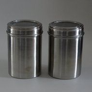 Stainless Steel Storage Containers with See Through Lids - Set of 2. Airtight Lids, best suited to store pasta... N2