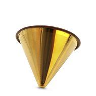 Nicelucky Gold Coated Cone Coffee Filter 304 Stainless Steel Paperless Pour Over Coffee Dripper With Fine Mesh...