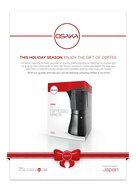 Osaka Stovetop Espresso Maker - Aluminum with Marbled Coating, Stove-Top Moka Pot &quot;Nijo Castle&quot; (6 Cup) N3