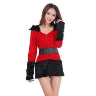 Christmas Fancy Dress ,BeautyVan Women Sexy Santa Christmas Costume Fancy Dress Party Outfit (Black) N8