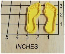 Bare foot prints Shaped Cookie Cutter and Stamp #1198 N2