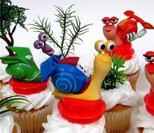 TURBO 14 Piece Birthday CUPCAKE Topper Set Featuring TURBO Figures and Decorative Themed Accessories, Figures... N9