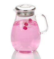 Artcome 64 Oz Large Heat Resistant Water Carafe with Stainless Steel Lid, Borosilicate Glass Beverage Pitcher... N4