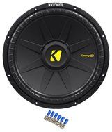 Kicker 40CWD152 CompD 15" 1200 Watt Car Audio Subwoofer+Vented Sub Box Enclosure N4