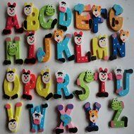 Magnets Educational Toy ，BeautyVan 26pcs Wooden Cartoon Alphabet A-Z Magnets Child Educational Toy N5