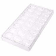 Jeteven Semi-Sphere Chocolate Mould PC Polycarbonate Chocolate Mold 24-Piece Tray N5