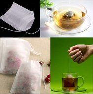 Angelduck Disposable Drawstring Tea Filter Bags, Empty Heat Seal, Pack of 100 N4