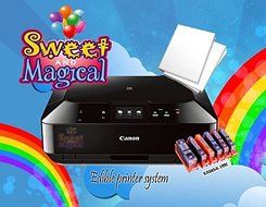 Canon Printer Edible Bundle- Deluxe -Comes with Six Edible Ink Cartridges &amp; Frosting Sheets