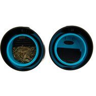 Casaware Trio Tea Infuser - Filter - Travel Tumbler with 2-way Leaf Compartment 12 Ounce (Black) N6