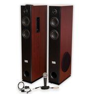 Acoustic Audio TSi500 Bluetooth Powered Floorstanding Tower Multimedia Speakers with Optical Input and Mic TSi500DM1 N2