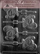 Turkey chocolate candy mold and Pumpkin chocolate candy mold and girl pilgrim lolly chocolate candy mold With... N3