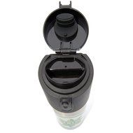 Casaware Trio Tea Infuser - Filter - Travel Tumbler with 2-way Leaf Compartment 12 Ounce (Black) N8