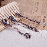 Genenic Kitchen Tools Retro Coffee Spoon Tea Metal N11