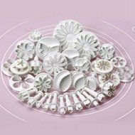 33pcs Pastry Cutters Tools Sugarcraft Cake Decorating Mold Fondant Icing Plunger N5