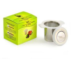 Loose Leaf Tea Infuser / Extra Fine Filter / Large Strainer Basket - Premium 304 Stainless Steel / Silicone Padding... N6