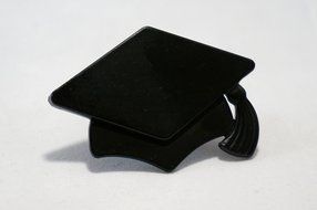 Graduation Cap Cupcake Topper Rings - Set of 12