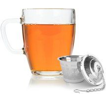 Tea Infuser PER-IHOME Set of 2 Stainless Steel Mesh Tea Filter - Perfect Strainer for Loose Leaf Tea N4