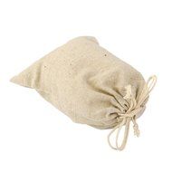 10 x Linen Jute Cloth Sack Jewelry Pouch Drawstring Gift Bags (Leaf Pattern) N8