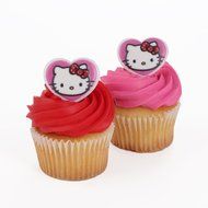 Hello Kitty Heart Cupcake Rings - 24 ct N2