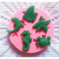 Sher Bakeware Silicone Dolphin Baking Molds for Fondant Candy Chocolate Cake N4