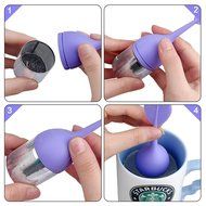 Tea Infuser, MaxMall 4-Pack Silicone Tea Infuser Handle Stainless Steel Strainer&nbsp;filter Infuser&nbsp;with Drip Tray... N10