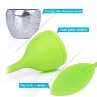 Tea Infuser, MaxMall 4-Pack Silicone Tea Infuser Handle Stainless Steel Strainer&nbsp;filter Infuser&nbsp;with Drip Tray... N11
