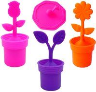 Llamamia 4 Pack Silicone Tea Infuser Tea Filters set, 3 Flower Tea Strainers plus 1 Silicone Cup Cover with Musical... N2