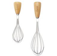 Chefaith 2-Pcs Stainless Steel Balloon Whisk, 9" &amp; 7" [Wooden Handle for Nice Grip] - Premium Quality Kitchen... N3