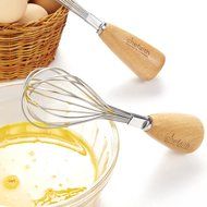 Chefaith 2-Pcs Stainless Steel Balloon Whisk, 9" &amp; 7" [Wooden Handle for Nice Grip] - Premium Quality Kitchen... N4