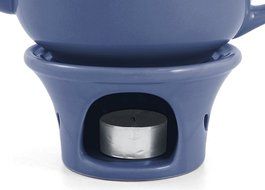 Metropolitan Tea Denim Blue Ceramic Teapot Warmer